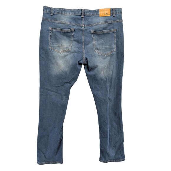 Smith & Mills Straight Leg Jeans Mens Blue Stretch Denim Size 42x32 - Picture 2 of 11